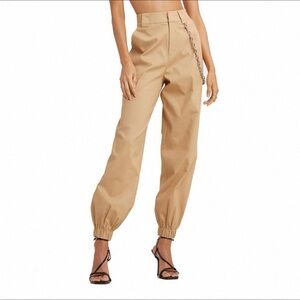 NEW Casual Tan Elastic Cuff Pants